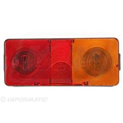 Galinis žibintas stačiakampis, gintaro/raudono spalvos, tvirtinamas varžtais, „Vapormatic VPM3730“