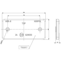 Reflektorius, gintaro spalvos, stačiakampis LA75002