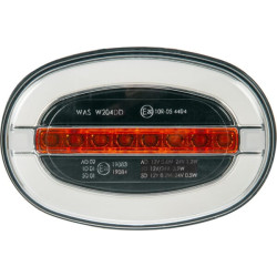 Daugiafunkcis priekinis žibintas LED, ovalus, 12-24V, 136,4x91x40mm, Kramp LA80034