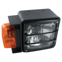 Halogeninis priekinis žibintas, dešinysis dešinysis kvadratinis, skaidrus/gintaro spalvos, tvirtinamas varžtais, 220x151 mm, Cob