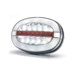 Daugiafunkcis priekinis žibintas LED, ovalus, 12-24V, 136,4x91x40mm LA80096