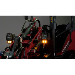 Priekinis LED žibintas, stačiakampis, 12/24V, 220x197,2x80,5mm, šildomas, tolimosios/artimosios šviesos, apsauga nuo sniego, kai