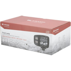 Priekinis žibintas LED, stačiakampis, 12/24V, 220x197,2x80,5mm, šildomas, tolimosios/artimosios šviesos, apsauga nuo sniego, deš