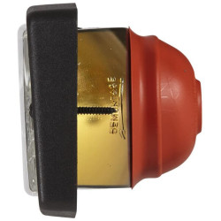 Halogeninis priekinis žibintas, stačiakampis, 12/24V, skaidrus, tvirtinamas varžtais, 182x88x102mm, Hella 1AD996018651