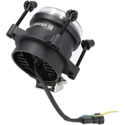 LED žibintas, 25/5W, apvalus, 10-30V, Ø90mm, tolimosios šviesos, gabaritiniai žibintai, H9 jungtis, Kramp LA80090