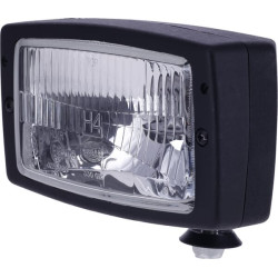 Halogeninis priekinis žibintas, stačiakampis, 12/24V, skaidrus, tvirtinamas varžtais, 182x88x102mm, Hella 1AD996018197