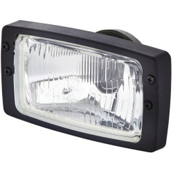 Halogeninis priekinis žibintas, stačiakampis, 12 V, skaidrus, prisukamas, 182 x 94 x 102 mm AMP kištukas, Hella 1AB006213001