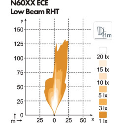 Priekinis LED žibintas, kairysis ovalus, 12/24V, skaidrus, tvirtinamas varžtais, 233x110x193 mm, „Deutsch“ 6 kontaktų, dvigubas 