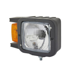 Halogeninis priekinis žibintas, dešinysis, stačiakampis, 12/24V, skaidrus/geltonas, tvirtinamas varžtais, 247x119x163mm, Hella 1