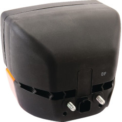 Halogeninis priekinis žibintas, dešinysis kvadratinis, gintaro/skaidrus, prisukamas, „Deutsch“ 6 kontaktų, „Cobo“ 05098100