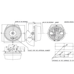 Dieniniai žibintai LED, apvalūs, 12/24V, balti, 98x55x90mm, Waś 1400667000