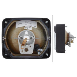 Halogeninis priekinis žibintas, stačiakampis, 12/24V, skaidrus, Hella 1TA122718001