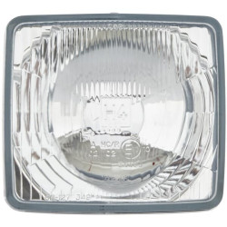 Halogeninis priekinis žibintas, kvadratinis, 12/24V, skaidrus, Hella 1AA127473015