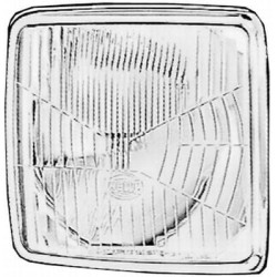 Halogeninis priekinis žibintas, kvadratinis, 12/24V, skaidrus, Hella 1AA127473015