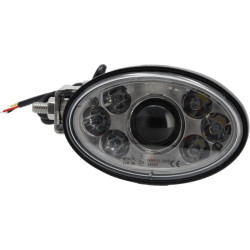 Priekinis LED žibintas, 20/24W, ovalus, 10/30V, 166x98x98mm, tolimosios/artimosios šviesos, 3 kontaktų atviras laidas, tvirtinam