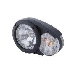 Halogeninis priekinis žibintas, kairysis, apvalus, 12V, baltas/pilkas, tvirtinamas varžtais, Ø 144,5 mm, Hella 1E3996160011