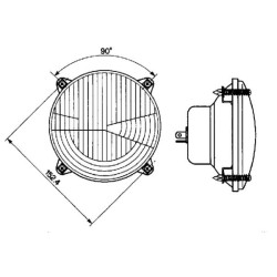 Priekinio žibinto įdėklas apvalus, skaidrus, Ø 142,5 mm, Cobo 05428000