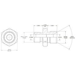 Jungtis M/M 3/8 B x M14X1.5 ISO6149 VNBM0614ISO6149