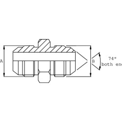 Adapteris M/M 3/4 x 9/16 JIC R1209
