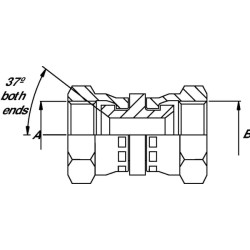 Adapteris F/F 3/4 x 7/8 JIC FFJ1214