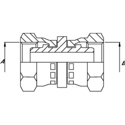 Adapteris F/F M22 FFM22