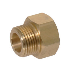 Redukcinis adapteris, žalvarinis, vidinis/vidinis, M14x1.5-M18x1.5, I00084