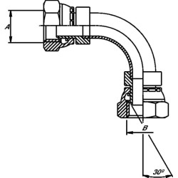 Alkūnė su sriegiu M/M 3/8 BSP MM9006B
