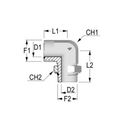 Alkūnė 1 ORFS x 7/8 UNF KIOU1614