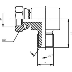 Kompaktiška alkūnė M/F 3/4 BSP MF9012K