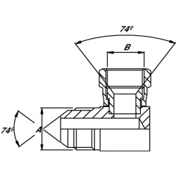 Kompaktiška alkūnė M/F 3/4 JIC MF9012JK