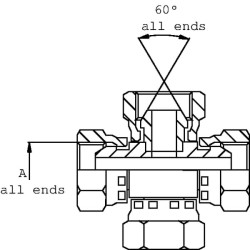Kryžminis adapteris R3/8 Fm CROSS06BF