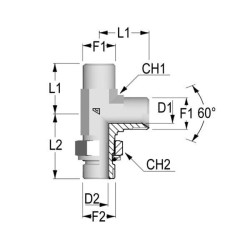 Reguliuojamas T formos sriegis 3/4" BSP TMIMM12