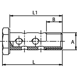 Banžo varžtas dvigubas M16x1,5 HBM16D