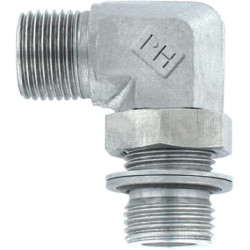 Reguliuojama alkūnė, M/M 3/8" BSP, nerūdijančio plieno, MMI9006KSS