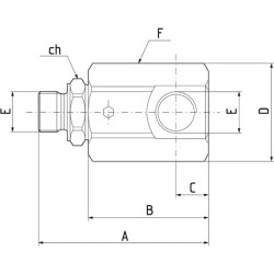 Sukamoji jungtis 3/8 90° 230106
