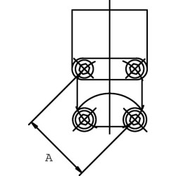 Flanšas kampinis plienas 3/8 1GB06ST