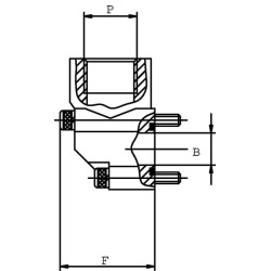 Flanšas kampinis 1/2 2GB08