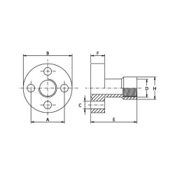Siurblio flanšas 1/2 2DPF08