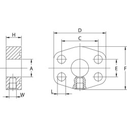 Flanšo matavimo taškas SAE D110G18