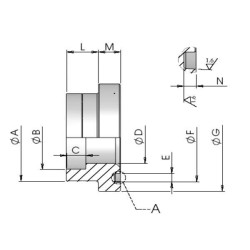 Suvirinimo flanšas 6000PSI 1 Ø30 F616N30