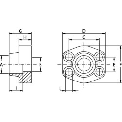 Suvirinimo flanšas 6PSI 1-1/2 Ø48.6 AFW624SU48