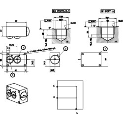 Grįžimo blokas 2x3/4" 1x1" KRVB002