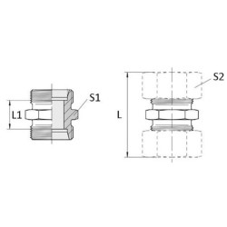 Tiesus adapteris (be M/R) 28L 22L GS2822L