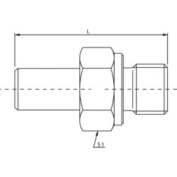 Jungtis 6L R1/8 EGES6LR18WD
