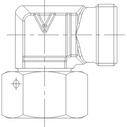 90° pasukama alkūnė M30x2.0 20S EWSD20S