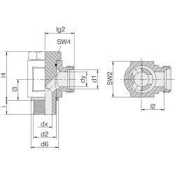 Banžo jungtis 12L R1/2 RSWS12LR12