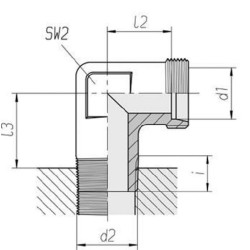 Alkūninė jungtis 10L M14 WES10LM14