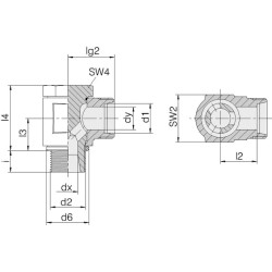 Kampinė bandžo jungtis RSWS25SR1
