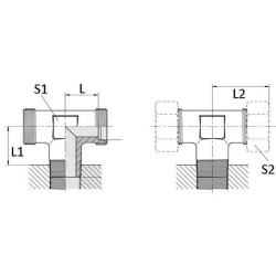 T formos jungtis 12L 3/8 TES12LRK38