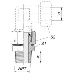 Jungtis 18L 1/2NPT EGESD18L12NPT